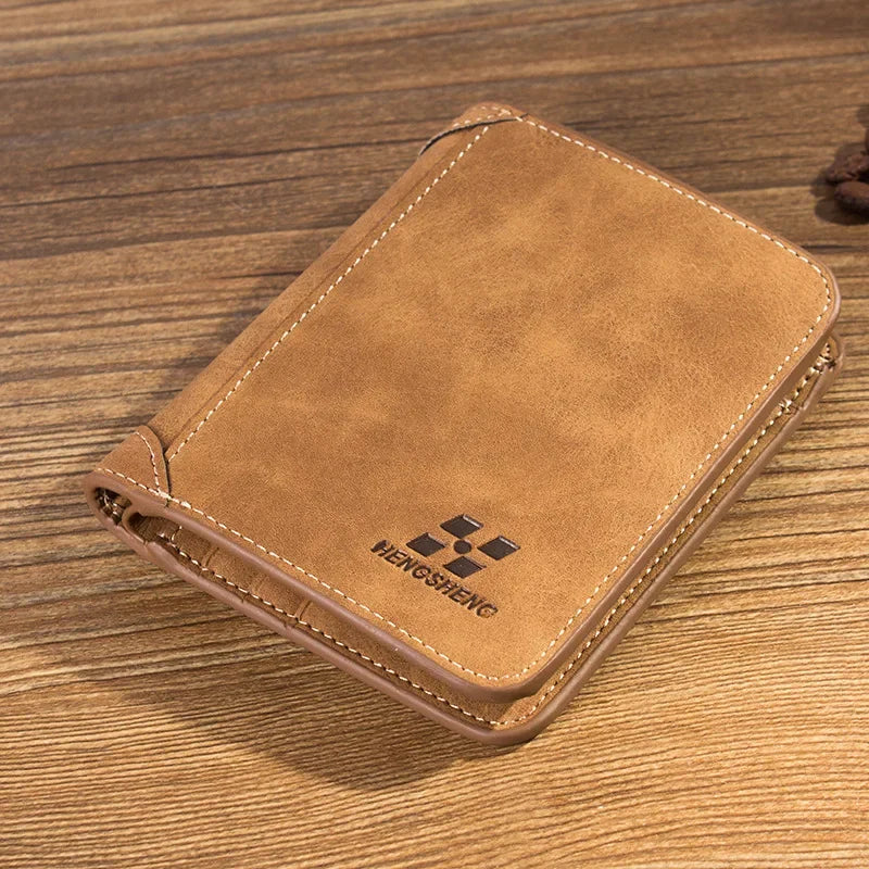 Men's Slim Bifold Wallet - Premium PU Leather Multi-Card Holder