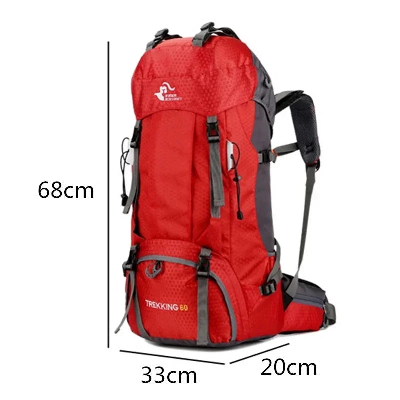 60L Waterproof Hiking Backpack - Professional Outdoor Camping & Mountaineering Pack