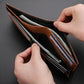 Men's Striped Leather Wallet - Multi-Function Card Holder with Coin Purse