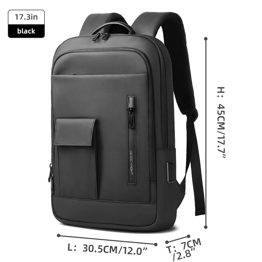Heroic Knight Professional Laptop Backpack with USB Charging Port