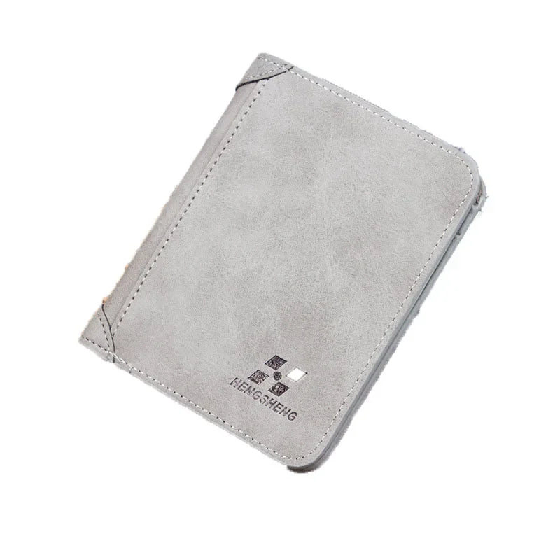 Men's Slim Bifold Wallet - Premium PU Leather Multi-Card Holder