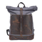 Premium Canvas & Cowhide Travel Backpack - 16 Inch Laptop Bag