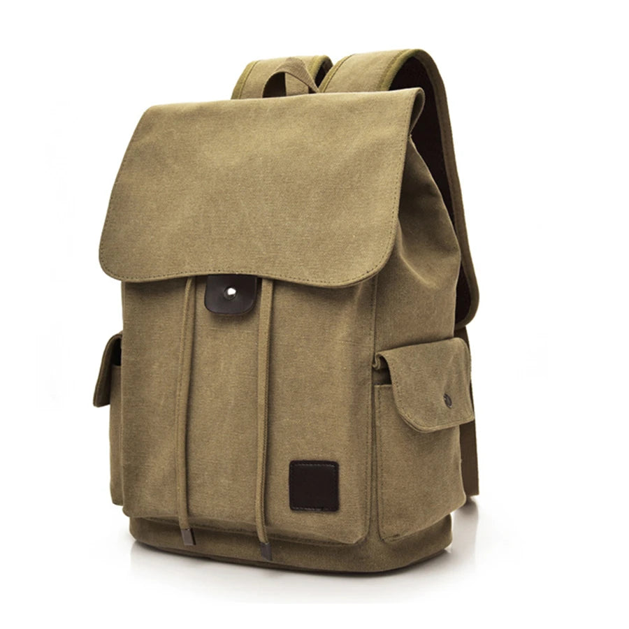 Premium Canvas Backpack - Large Capacity School & Travel Rucksack