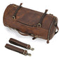 Genuine Leather Travel Backpack - Vintage Style Daypack for Men