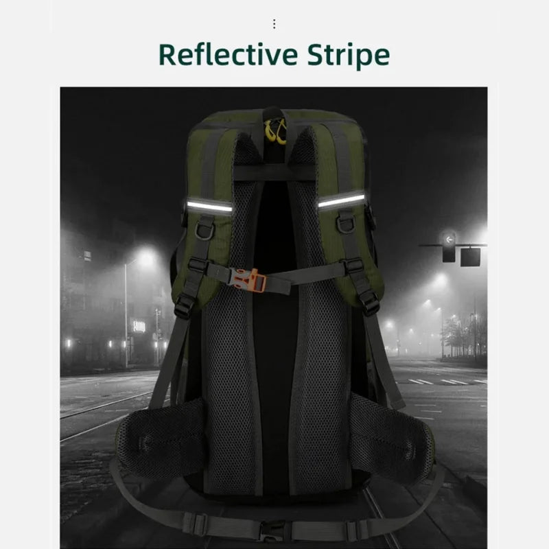 50L Waterproof Hiking Backpack - Professional Outdoor Camping & Mountaineering Rucksack