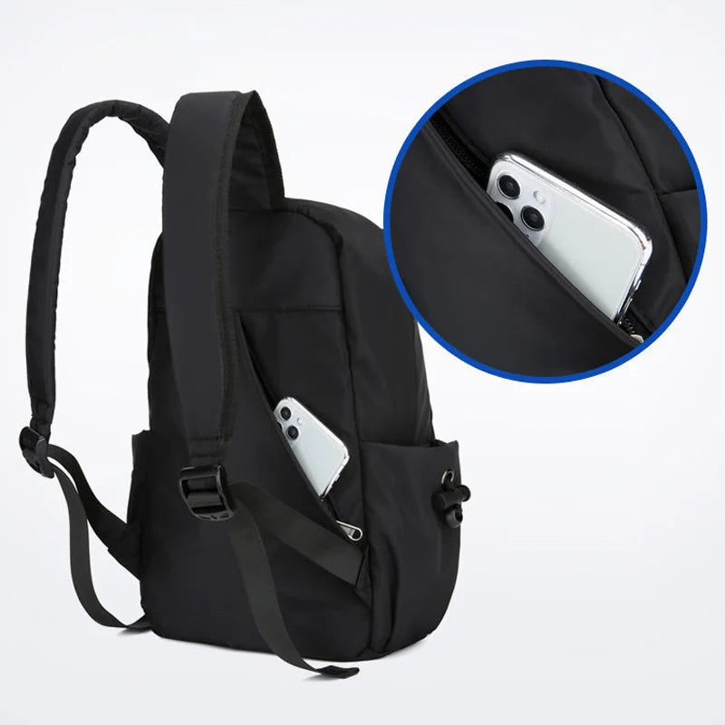 Men's Canvas Waterproof Backpack - Small Travel & School Bag