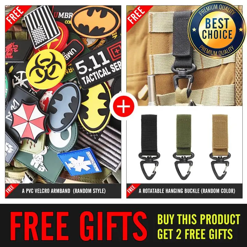 Tactical Reflective MOLLE Backpack - 900D Outdoor Rucksack for Hiking, Camping & Travel