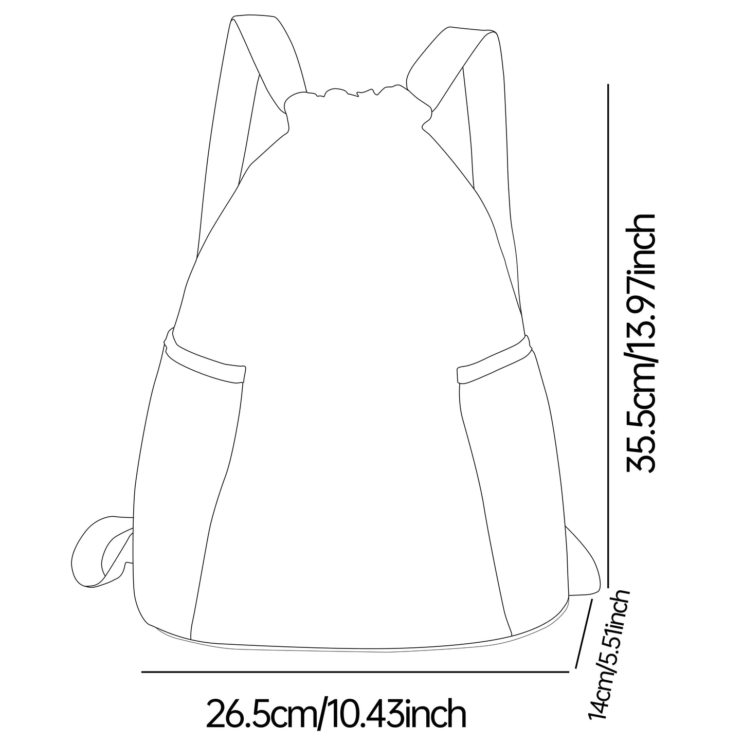 Cat Pattern Drawstring Backpack - Large Capacity Sports & Fitness Bag