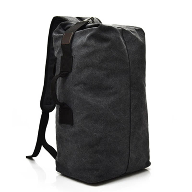 Large Canvas Travel Backpack - Tactical Military Style Rucksack for Men & Women