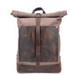 Premium Canvas & Cowhide Travel Backpack - 16 Inch Laptop Bag