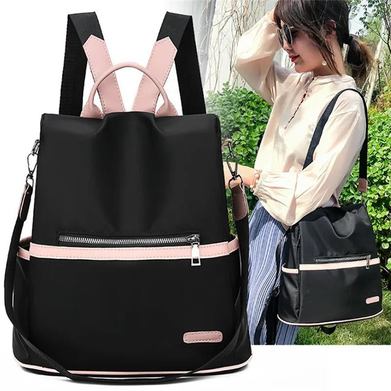 Women's Waterproof Oxford Backpack - Casual School & Travel Bag