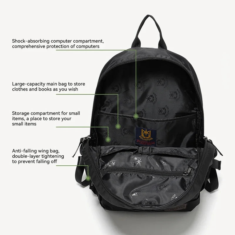 Volunteer Waterproof Oxford Travel Backpack - Lightweight Laptop Backpack for Men