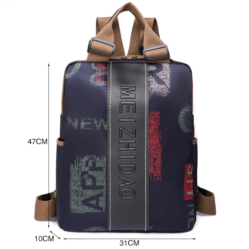 Women's Canvas Designer Backpack - Large Travel & School Rucksack