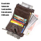 Men's RFID-Blocking Leather Chain Wallet with Double Zipper