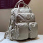 Women's Waterproof Nylon Travel Backpack - Multi-Pocket Laptop Bag