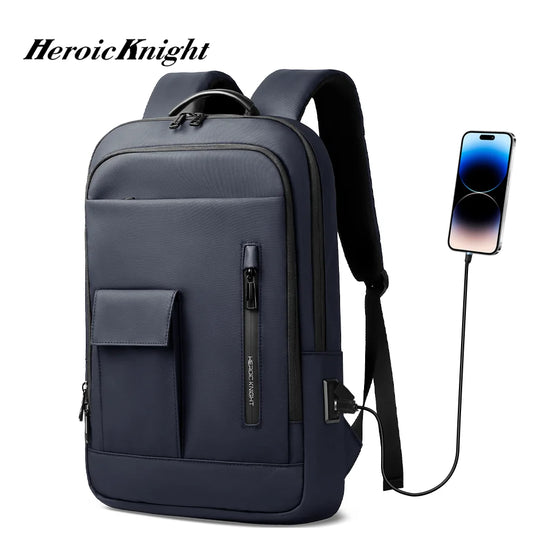 Heroic Knight Professional Laptop Backpack with USB Charging Port