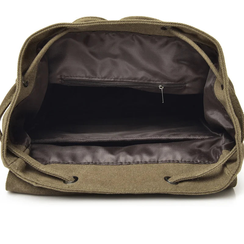 Premium Canvas Backpack - Large Capacity School & Travel Rucksack
