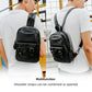 Men's Multifunction PU Leather Crossbody Backpack