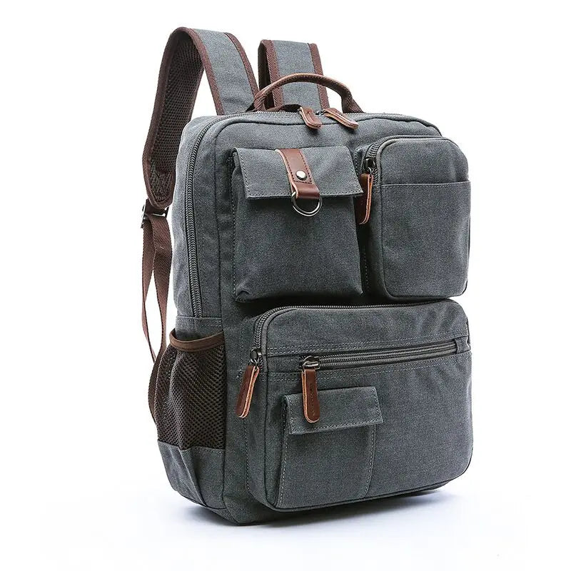 Markroyal 15-Inch Canvas Laptop Backpack - Vintage School & Travel Bag
