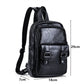 Men's Multifunction PU Leather Crossbody Backpack