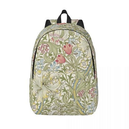 William Morris Tree of Life Canvas Backpack - 15 Inch Laptop