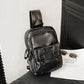 Men's Multifunction PU Leather Crossbody Backpack