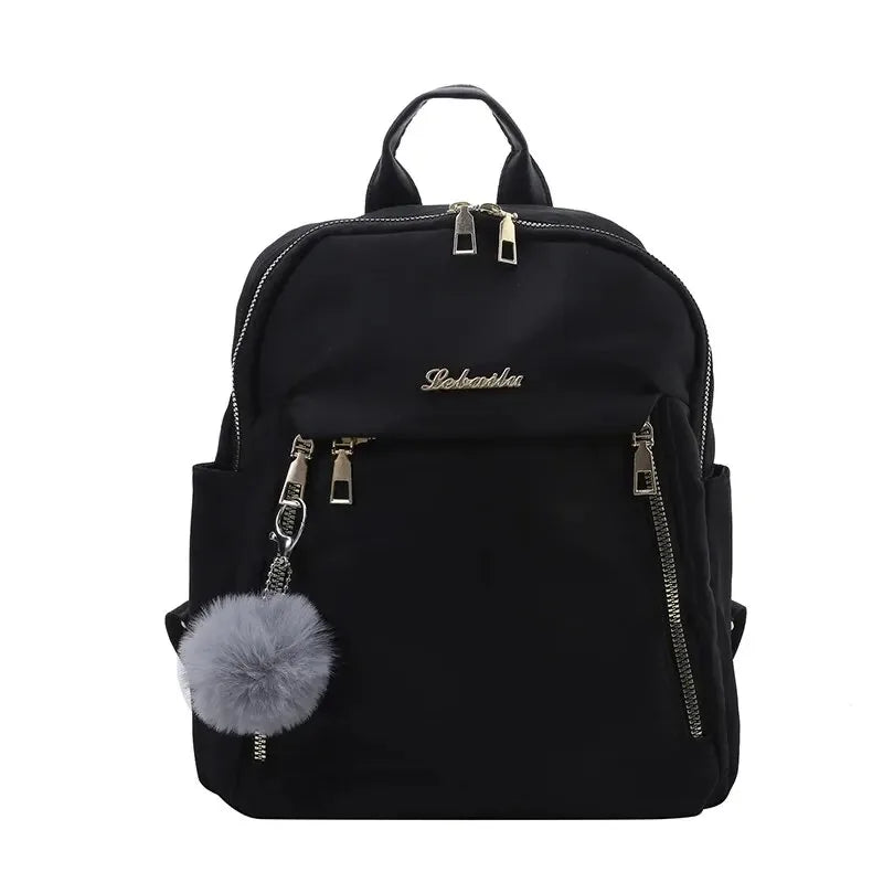 Black Travel Backpack - Large Capacity Unisex Student Backpack