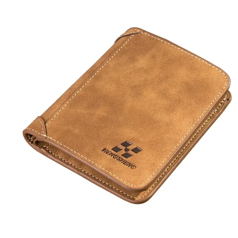 Men's Slim Bifold Wallet - Premium PU Leather Multi-Card Holder