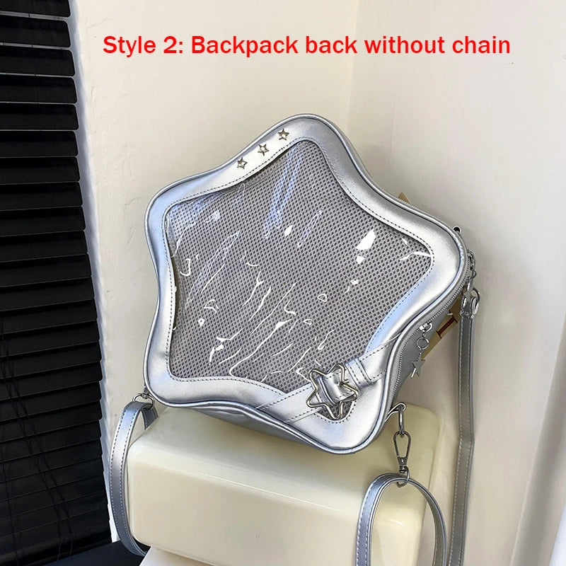 Transparent Ita Bag Backpack - Women's Crossbody Display Bag