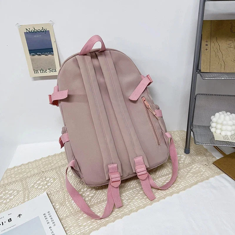 Korean Style Campus Backpack for Girls - Lightweight Laptop Bag