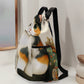Cat Pattern Drawstring Backpack - Large Capacity Sports & Fitness Bag