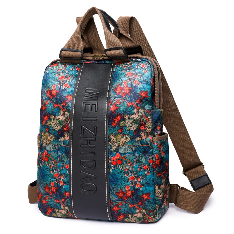 Women's Canvas Designer Backpack - Large Travel & School Rucksack