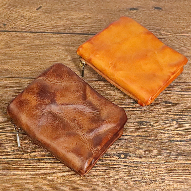 Men's Vintage Genuine Leather Wallet with Coin Pocket