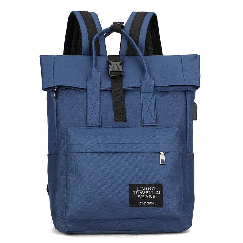 Women's Oxford Backpack - Multi-Pocket School & Laptop Bag