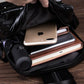 Men's Multifunction PU Leather Crossbody Backpack