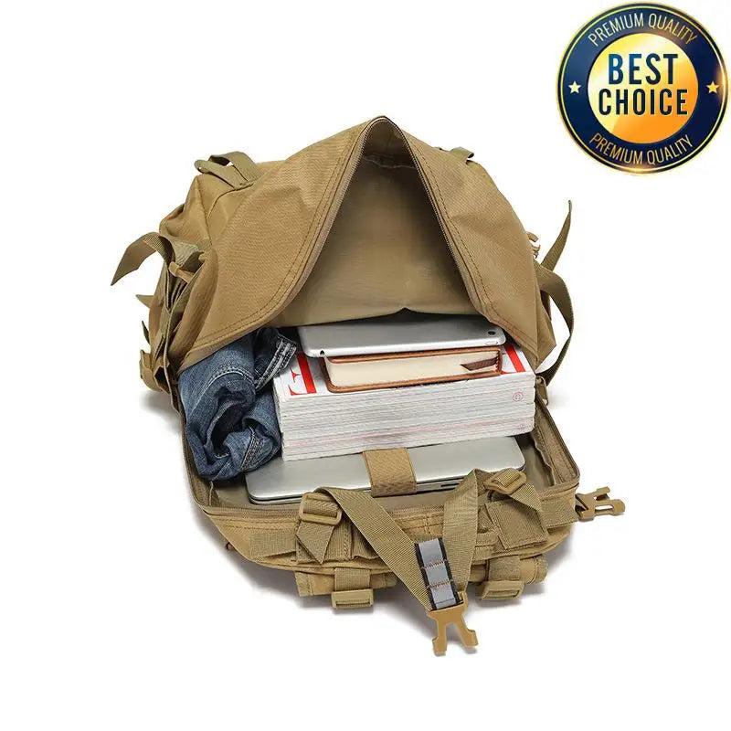 Tactical Reflective MOLLE Backpack - 900D Outdoor Rucksack for Hiking, Camping & Travel