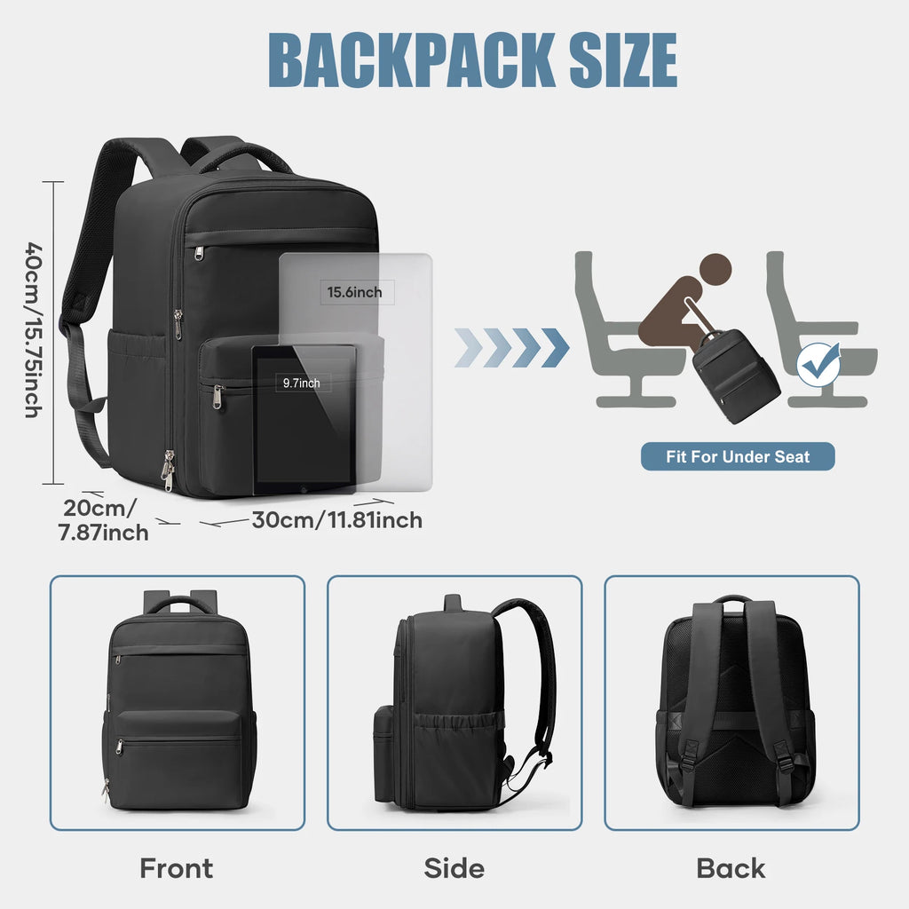 Vacuum Compression Cabin Backpack 40x30x20 – Airline Approved Travel Bag