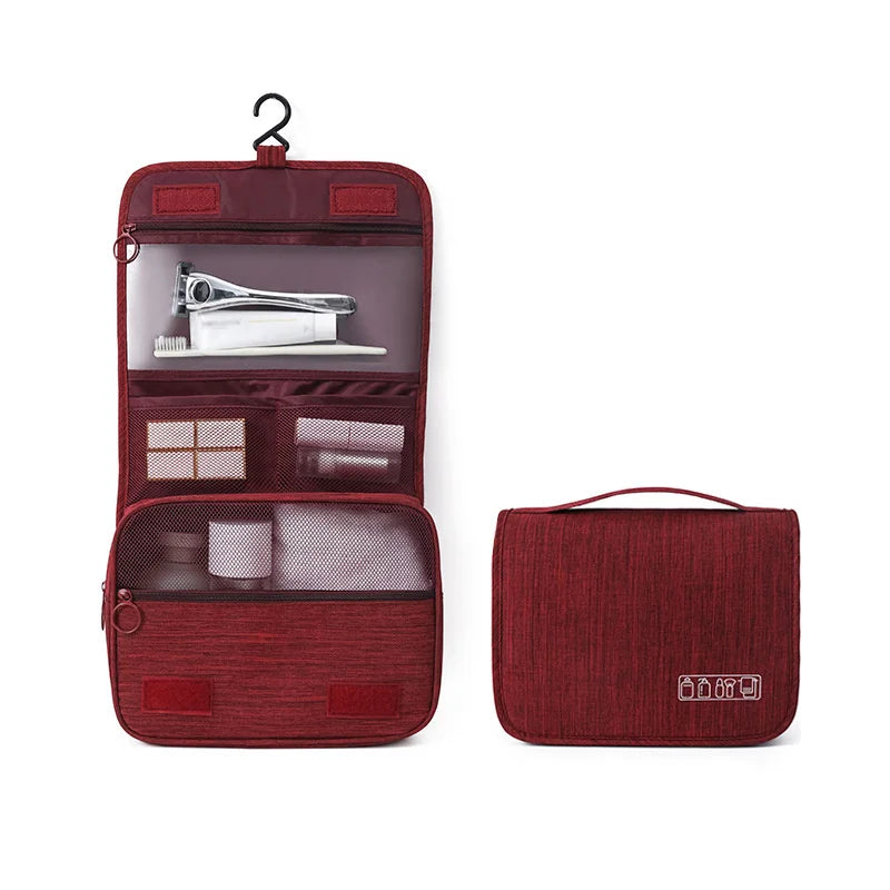 Waterproof Oxford Toiletry Bag – Hanging Travel Organizer for Men & Women
