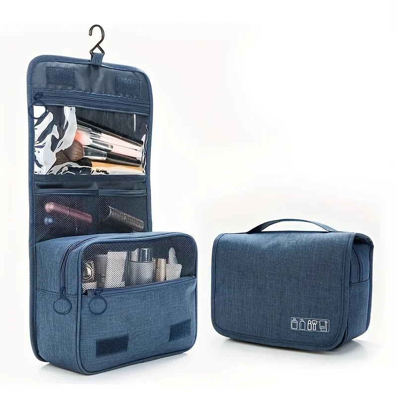 Waterproof Oxford Toiletry Bag – Hanging Travel Organizer for Men & Women
