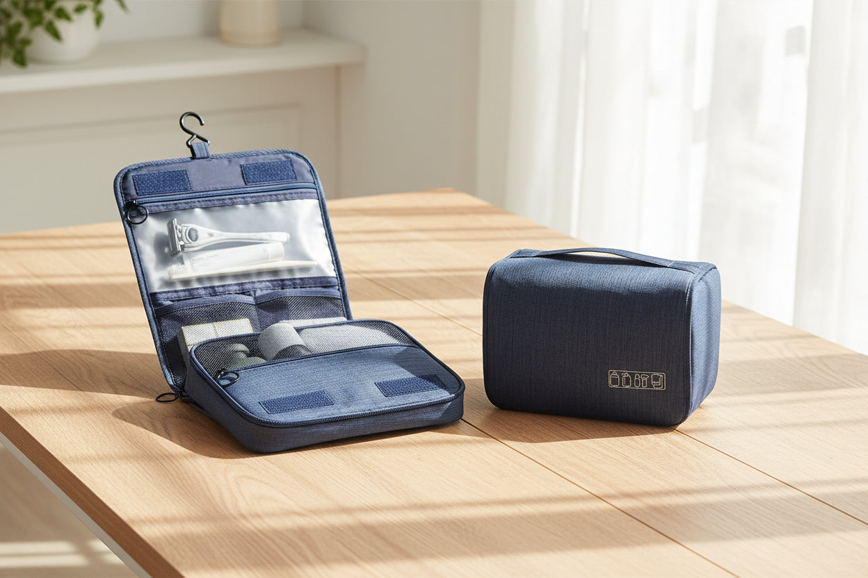 Waterproof Oxford Travel Toiletry Bag – Hanging Cosmetic Organizer