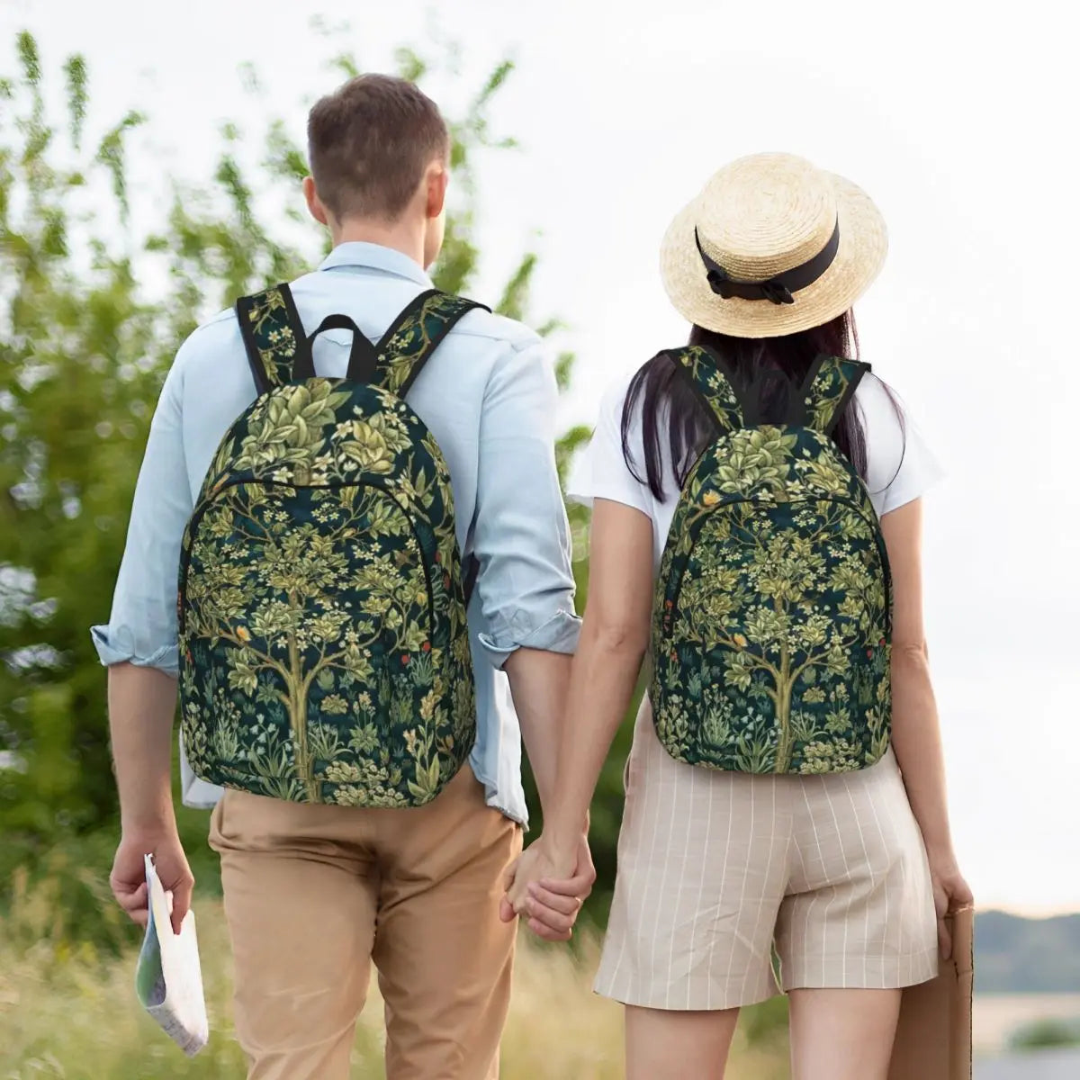 William Morris Tree of Life Canvas Backpack - 15 Inch Laptop