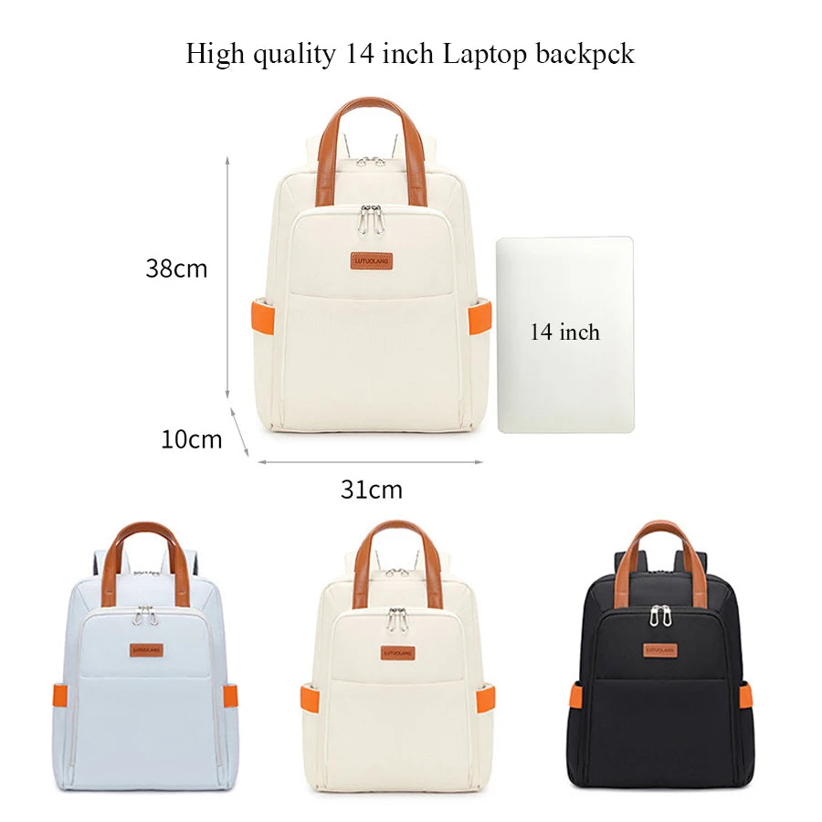 Women's 14-Inch Laptop Backpack - Anti-Theft College & Travel Bag