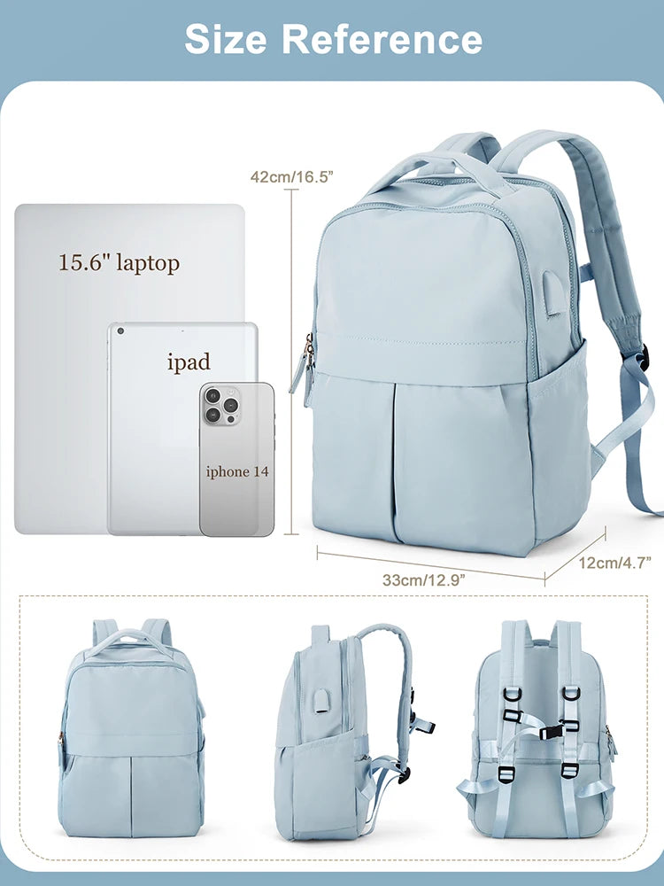 Women's 15.6" Laptop Backpack with USB Charging Port