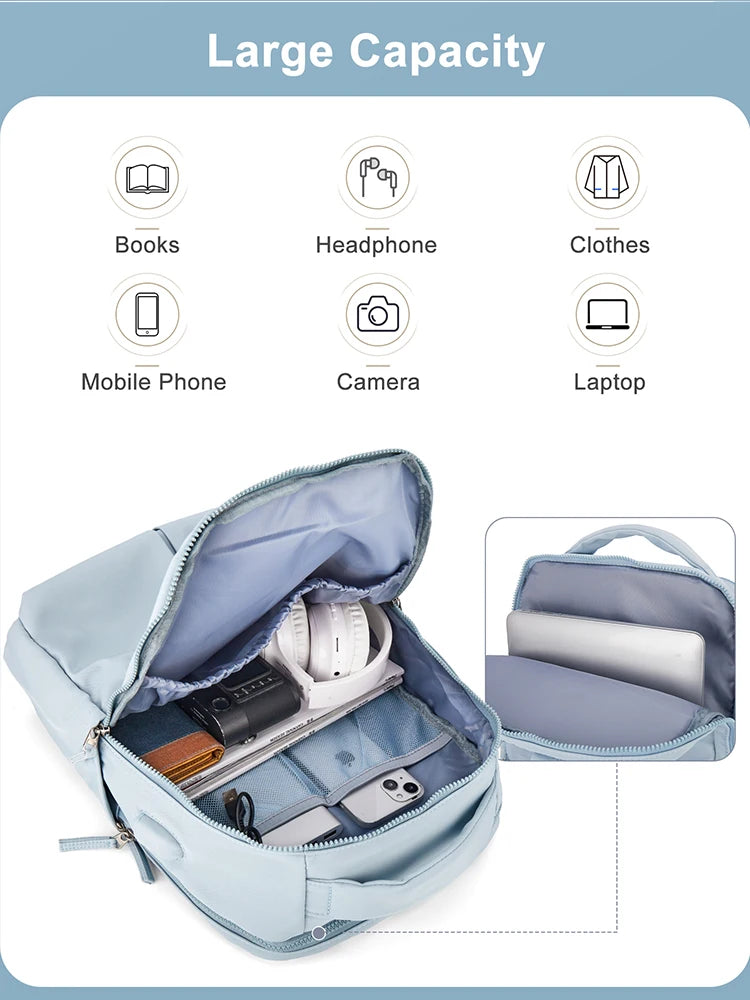 Women's 15.6" Laptop Backpack with USB Charging Port