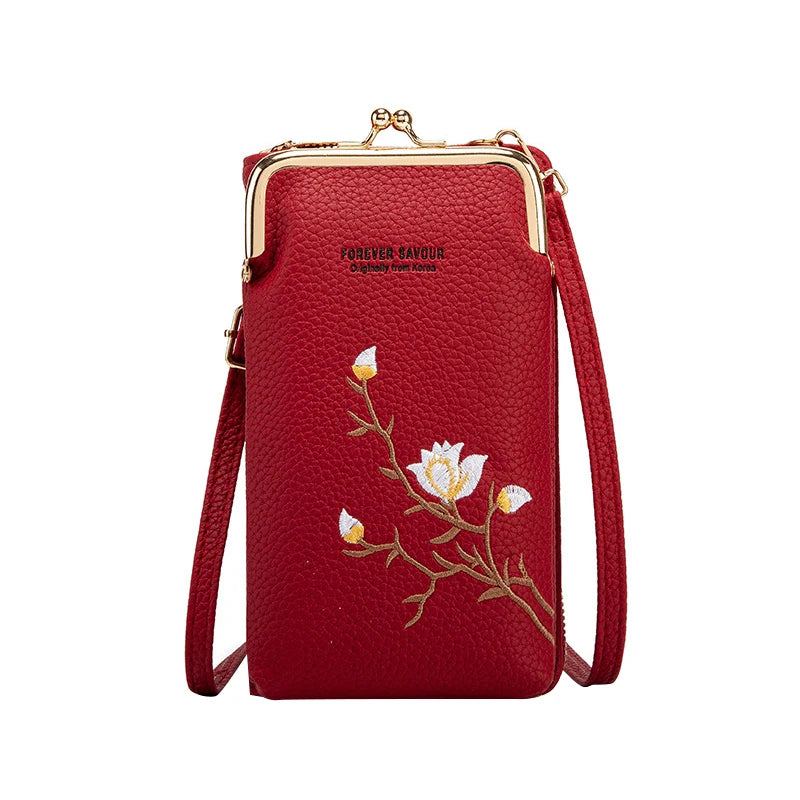 Women’s Crossbody Phone Wallet – Mini Sling Bag with Card Holder