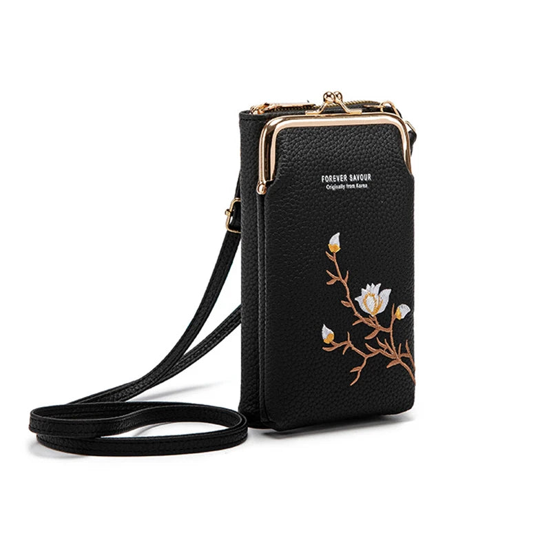 Women’s Crossbody Phone Wallet – Mini Sling Bag with Card Holder