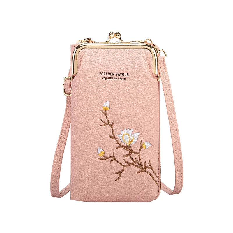 Women’s Crossbody Phone Wallet – Mini Sling Bag with Card Holder