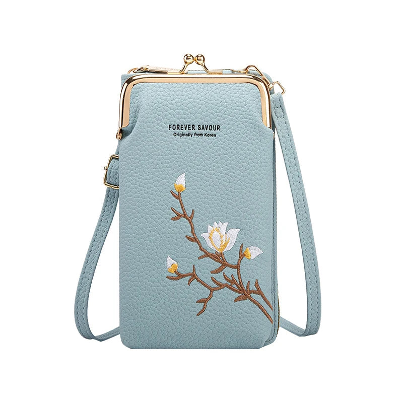 Women’s Crossbody Phone Wallet – Mini Sling Bag with Card Holder