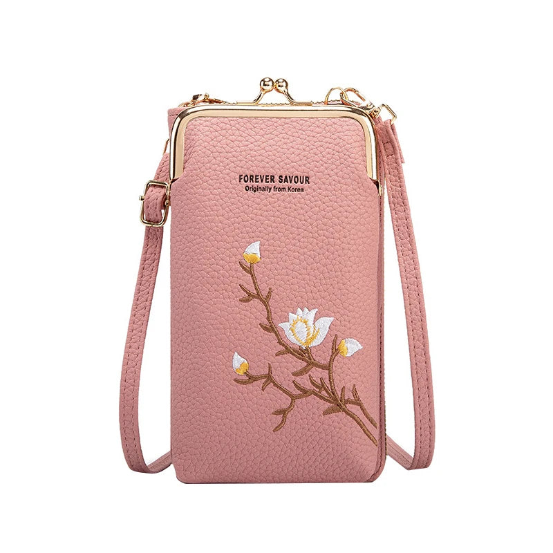 Women’s Crossbody Phone Wallet – Mini Sling Bag with Card Holder