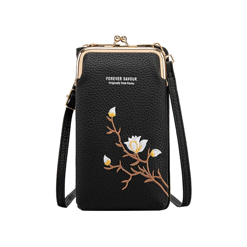 Women’s Crossbody Phone Wallet – Mini Sling Bag with Card Holder
